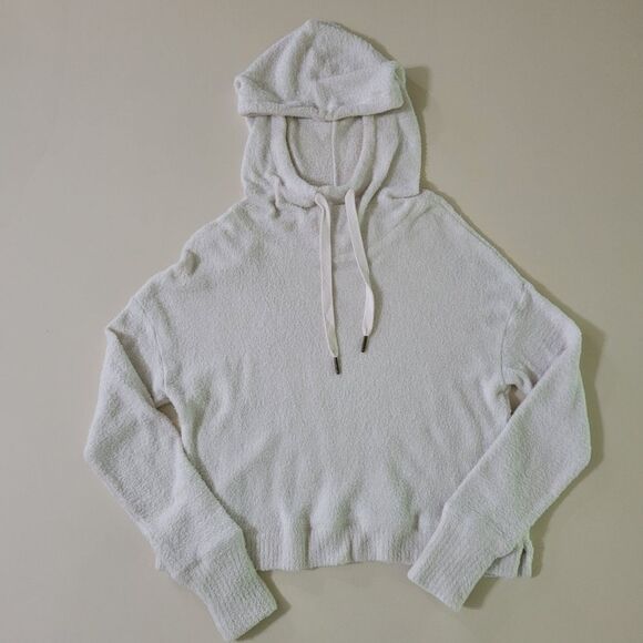 Z Supply Women's Bone Long Sleeve Kacey Feather Hoodie - Picture 5 of 16